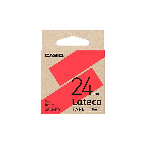 カシオ ラテコ 詰替用テープ 24mm×8m ピンク/黒文字 XB-24PK 1セット(5個) カシオ ラテコ 詰替用テープ 24mm×8m ピンク⁄黒文字 XB-24PK 1個 〔