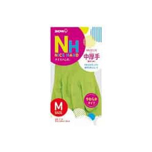 （まとめ）ショーワ ナイスハンドミュー中厚手M グリーン 10双【×2セット】 緑 キッチンと事務のプロが選ぶ お得な業務用セット 驚きのミュー中厚手M グリーンの鮮やかさで仕事も料理もハイテンション 10双×2セットでお得感倍増 緑 送料無料の通販は