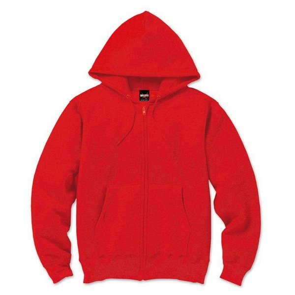 裏起毛 フルジップ パーカー Mサイズ レッド 12.5oz ヘビーウェイト 綿混 コットン混 保温力抜群 男女兼用 赤 送料無料の通販は 8,307円