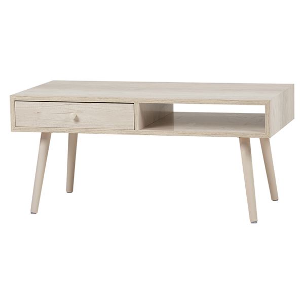 ローテーブル 机 低い ロータイプ センターテーブル センターテーブル 約幅80×奥行40×高さ36.5cm ホワイトウオッシュ 両面 引き出し付き 木製脚付き 組立品 リビング 白 送料無料の通販は