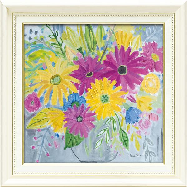 ユーパワー ファリダ・ザマン Gel加工 アートフレーム 「ハッピーフラワーズ」 幸せを運ぶ花々が描かれたアートフレーム 華やかな色彩と繊細なデザインが心を癒し、幸福感をもたらす 美しい花々が日常を特別なものに変え、贈り物にも最適 送料無料の通販は 8,455円