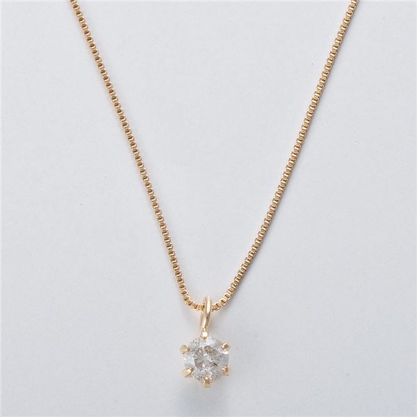 K18 0.1ctダイヤモンドペンダント/ネックレス ベネチアンチェーン（鑑別書付き） 送料無料の通販は