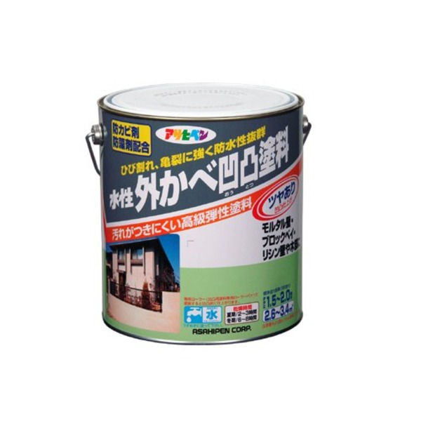 水性外かべ凹凸塗料ツヤあり ベージュ 3L 3リットルの水性外壁用凹凸塗料、ツヤがあり、ベージュ色 壁を美しく仕上げるための理想的な塗料です 送料無料の通販は 8,262円