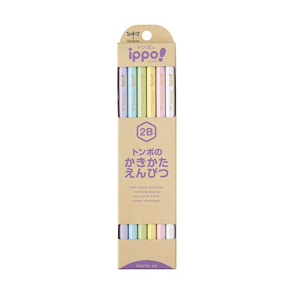 【5セット】 トンボ鉛筆 ippo! かきかたえんぴつ2B 12本入 Tombow-KB-KNPT01-2BX5 描き方を楽しむ鉛筆2B、12本セットが5つ 送料無料の通販は 5,527円