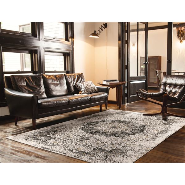 カーペット/ラグマット じゅうたん 敷き物 約240×240cm 83/LGY(ライトグレー) 防炎 ホットカーペット対応 トルコ製 『リタ』 プレーベル 送料無料の通販は