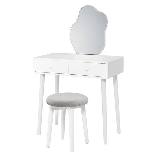 ドレッサー 約幅75×奥行48×高さ123.5cm ホワイト 組立品 ドレッサー 約幅75×奥行48×高さ123.5cm ホワイト お客様組立品 白の