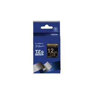 (業務用3セット) brother ブラザー工業 文字テープ/ラベルプリンター用テープ 【幅：12mm】 TZe-334 黒に金文字 送料無料の通販は