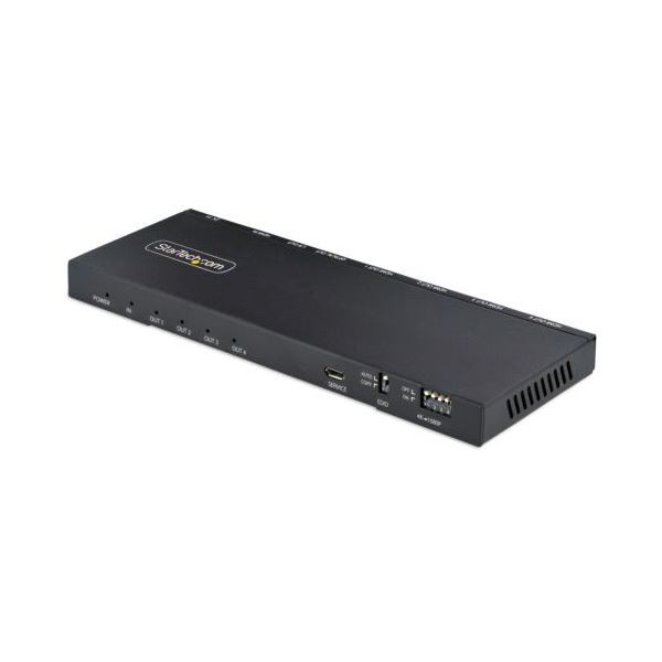 StarTech.com ビデオスプリッター 1入力4出力 ブラック HDMI-SPLITTER-44K60S 1台 黒 4つの画面で映像を楽しもう HDMI入力1ポートから4ポートに分配するビデオスプリッター、ブラックカラーのモデル 黒 送料無料の通販は