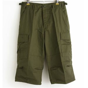 アメリカ軍 BDU クロップド カーゴパンツ 迷彩服 XSサイズ オリーブ 7分丈 レプリカ 米軍 ミリタリーパンツ 軍モノ