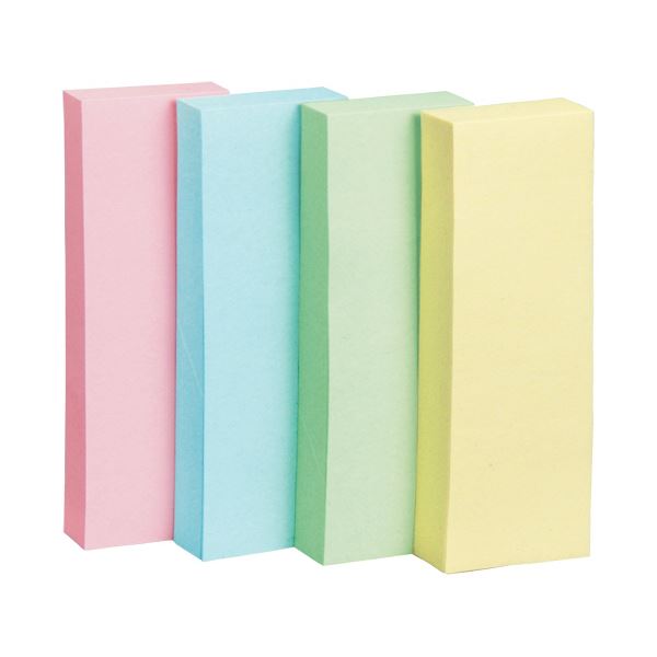 （まとめ）TANOSEE ふせん 75×25mm4色混色1セット(100冊：20冊×5パック)【×3セット】 多用途に活躍 手帳やノートに最適 色とりどりの便利な付箋セット 100冊の魅力的な組み合わせ（20冊×5パック）×3セット 送料無料の通販は