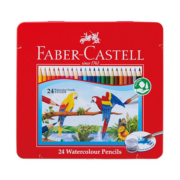 （まとめ） ファーバーカステル水彩色鉛筆B 24色（各色1本） TFCB-WCP／24C 1缶 【×3セット】 送料無料の通販は 7,963円