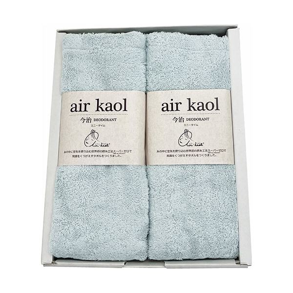エアーかおる 今治デオドラントタオル エニータイム2P ミストブルー C5011050 青 今治のデオドラント効果が香るタオルセット、いつでも使える2枚組ミストブルー 空気を清浄にし、心地良い香りでリフレッシュ 青 送料無料の通販は 7,581円
