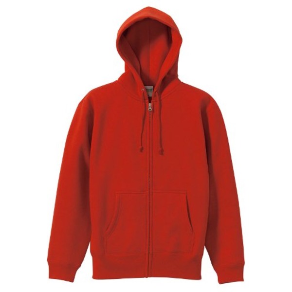 裏起毛 フルジップ パーカー Sサイズ レッド 綿混 10.0オンス ヘビーウェイト 裏起毛 速乾 保温性 フード二重縫製 衣類 赤 送料無料の通販は 6,079円