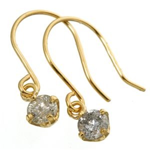 K18PG 計0.2ctダイヤモンドピアス フックピアス（18金イエローゴールド） K18PG 計0.2ctダイヤモンドピアス フックピアス（18金イエローゴールド）