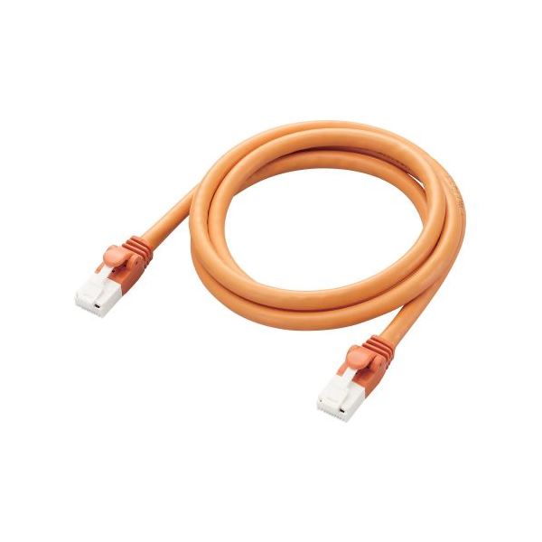 【3セット】 LANケーブル 配線 CAT6A 1m 高速 10Gbps ストレート 爪折れ防止 オレンジ LD-GPAT/DR1/RSX3 送料無料の通販は