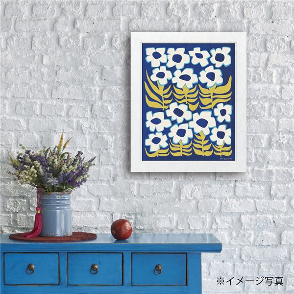 ユーパワー アートフレーム/植物・花 ホワイトバインドウィードフェアリー W29xH35cm ユーパワー アートフレーム⁄植物・花 ホワイトバインドウィード