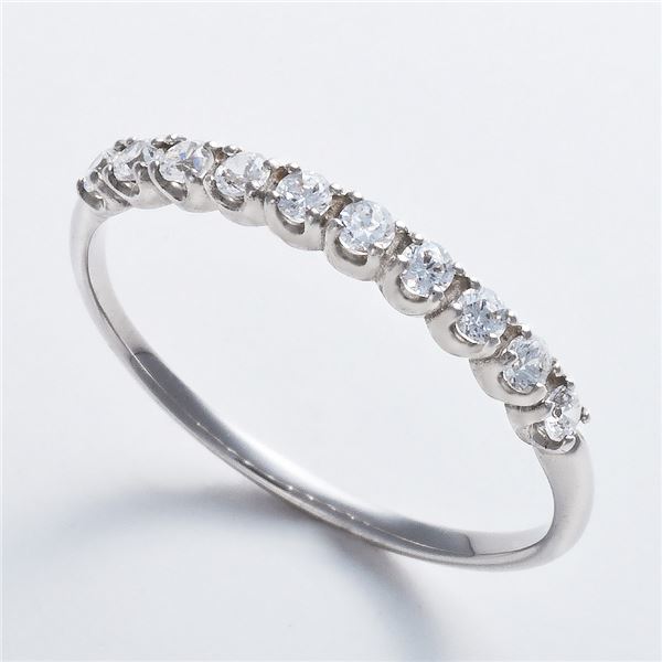 K10WG 0.3ctダイヤモンドエタニティリング 7号 ダイヤモンド フル