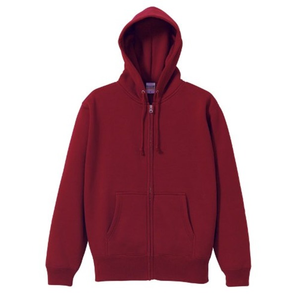 裏起毛 フルジップ パーカー XLサイズ バーガンディー 綿混 10.0オンス ヘビーウェイト 裏起毛 速乾 保温性 フード二重縫製 衣類 送料無料の通販は