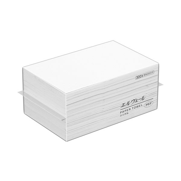 大王製紙エルヴェール ペーパータオル クリア シングル 手のひらサイズ 300枚／パック 1セット（20パック） 送料無料の通販はキッチンペーパー