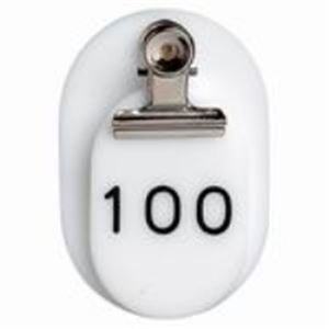 西敬 親子札/番号札 #7150 BO-51W 51〜100(50組) 白 整理整頓に便利 番号付きプレートまとめお得セット 50組入り 白い親子札で事務用品をスマートに管理 送料無料の通販は