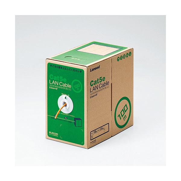 LANケーブル 配線 （Cat5e 単線） オレンジ 100m RoHS指令準拠（10物質） LD-CT2／DR100／RS 1本 送料無料の通販は