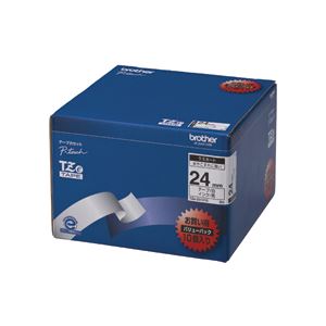 ブラザー BROTHER ピータッチ TZeテープ ラミネートテープ 24mm 白/黒文字 業務用パック TZE-251V10 1パック(10個) 送料無料