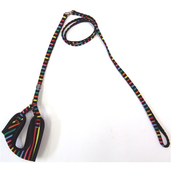 （まとめ）ストライプソフトハーネスリード 3S マルチブラック【×2セット】 (犬用品/ハーネス) 黒 送料無料の通販は