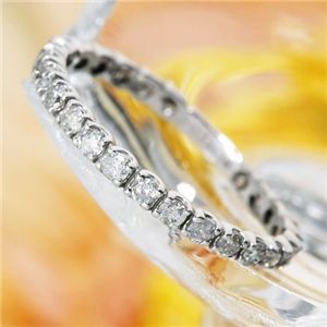 K18WG（18金ホワイトゴールド）ダイヤリング エタニティリング（指輪）計0.5ct　125401　7号 白 0.5カラットのダイヤモンドが輝く18金ホワイトゴールドのエタニティリングです 白 送料無料の通販は