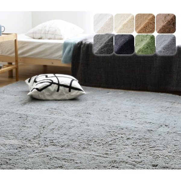 ふわふわ 柔らか シャギーラグ ラグマット じゅうたん フワフワ カーペット 敷き物 約200×200cm Мサイズ モカ 送料無料の通販は