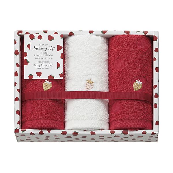 ストロベリーソフト フェイスタオル3P C5062087 いちごの柔らかな香りが広がる3枚セットのフェイスタオル やさしい触り心地で肌を包み込み、リラックスタイムを演出します 贅沢なひとときをお楽しみください 送料無料の通販は 4,921円