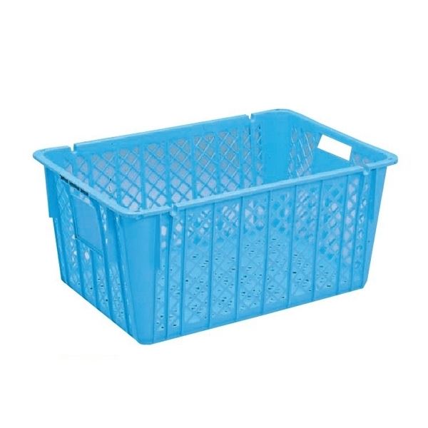 プラスケット/網目ボックス 【No.1300 金具なし】 ブルー スタッキング金具使用時：段積み可 青 送料無料の通販は