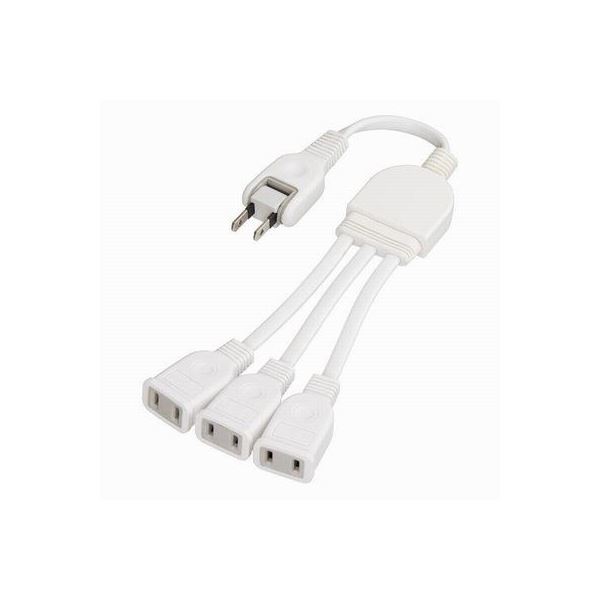 (まとめ)YAZAWA ACアダプター用分配延長コード Y02V3002WH【×5セット】 差し込み口を塞がずに使える便利なアダプター アダプター用分配延長コードで隣り合う差し込み口をスマートに解決 さらに、5セットでお得 送料無料