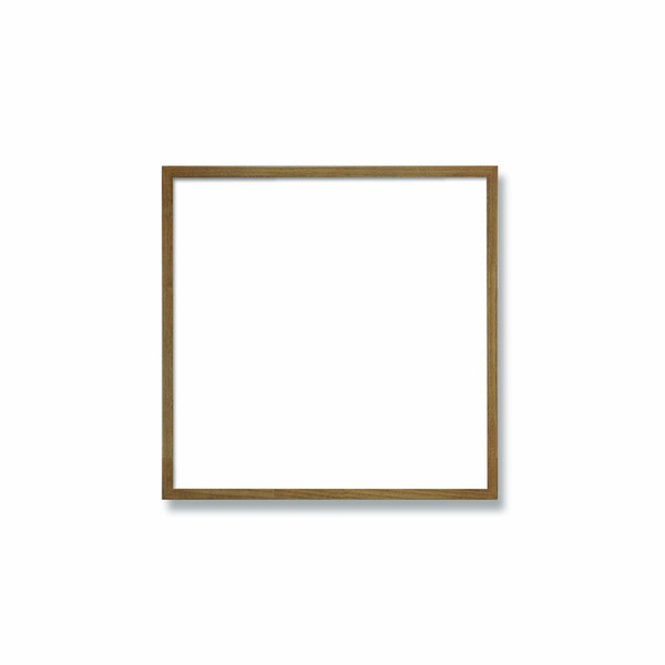 〔 角額 〕細い木製正方形額 250角 250×250mm 茶 壁掛けひも 紫外線から作品を守るUVカットアクリル付き 9102 多様な用途に対応する木製正方形額・壁掛けひも付きUVカットアクリル入りフレーム『プロテクト250』、茶色 送料無料の通販は