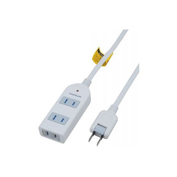 (まとめ)YAZAWA 雷ガード付延長コード・タップ3個口 Y02KS301WH【×5セット】 稲妻からの過電圧を防ぐ 安心の雷ガード付き延長コード・タップ3口 Y02KS301WH【×5セット】 送料無料の通販は