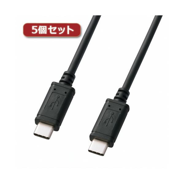 5個セット USB2.0TypeCケーブル 配線 KU-CC05X5 送料無料の通販は