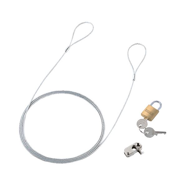 (まとめ) パソコン PC セキュリティワイヤーロック(南京錠タイプ) SL-57【×3セット】 送料無料の通販は