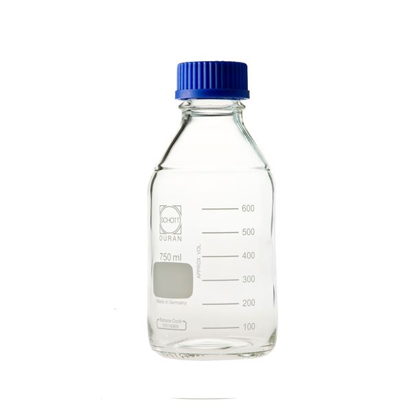【柴田科学】ねじ口びん（メジュームびん） 青キャップ付 750mL【10個】 017200-750A 送料無料の通販は