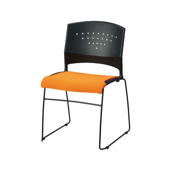 ジョインテックス 会議イス GK-C10R オレンジ 鮮やかなオレンジが彩る、快適な会議空間を演出するイス 送料無料の通販は