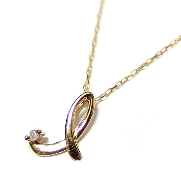 イニシャル ネックレス ダイヤモンド ネックレス 一粒 0.01ct K18 ゴールド 文字 I ダイヤネックレス ペンダント 送料無料の通販は