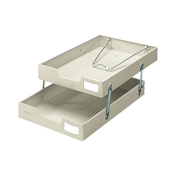 (まとめ) コクヨ 金属 スチール トレー A4タテ2段 ライトグレー ST-2M 1個 【×2セット】 送料無料の通販は