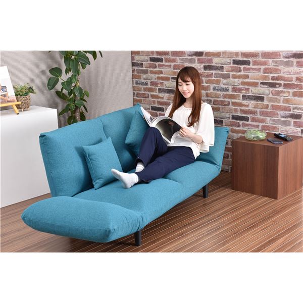 カウチソファー/リクライニングソファー 【2人掛け ウォームレッド】 クッション付き 日本製 国産 『バゲット』 赤 送料無料の通販は