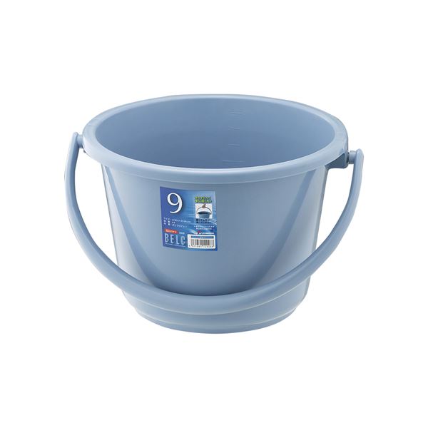【20セット】 ポリバケツ/清掃用品 【9WB】 ブルー 丸型 (円形 ラウンド) 『ベルク』 〔家庭用品 掃除用品 業務用〕 青 送料無料の通販は