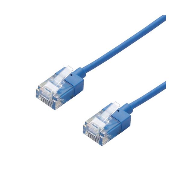 LANケーブル 配線 ／CAT6A／スーパースリム／20m／ブルー LD-GPASS／BU20 青 送料無料の通販は