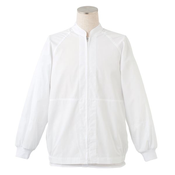 工場用白衣/ユニフォーム 【男女兼用 ラグラン袖 Mサイズ/ホワイト】 インナーネット付 袖口フライス 『workfriend』 SKA290N 白 送料無料の通販は 6,812円