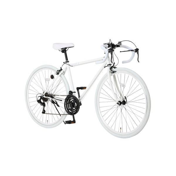 クロスバイク | クロスバイク 700c(約28インチ)/ホワイト(白) シマノ21段変速 軽量 重さ11.2kg (HEBE) ヘーべー CAC024 : クロスバイク 700c（約28インチ）⁄ホワイト(白) シマノ