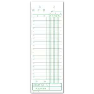 (まとめ) コクヨ 日計票(緑刷り) 別寸タテ型 白上質紙 100枚 テ-18 1冊 【×30セット】