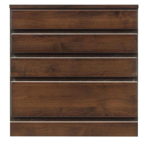チェスト タンス 4段 約幅60cm 茶 ダークブラウン こげ茶 木製 日本製 国産 ローチェスト ベッドルーム 寝室 リビング 完成品 玄関渡し