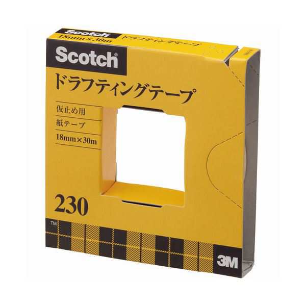 （まとめ） 3M スコッチ ドラフティングテープ 230 大巻 18mm×30m 230-3-18 1巻 【×5セット】 送料無料