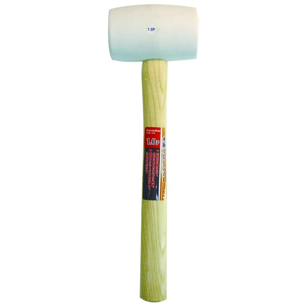 （まとめ）CSK 木柄ゴムハンマー(かなづち/大工道具) 1.0P CGK-10W ホワイト(白) 〔業務用/家庭用/DIY/日曜大工〕【×30セット】 白 送料無料の通販は