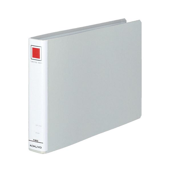 (まとめ) コクヨ チューブファイル(エコ) 片開き A4ヨコ 500枚収容 背幅65mm シルバー フ-E655C 1冊 〔×5セット〕
